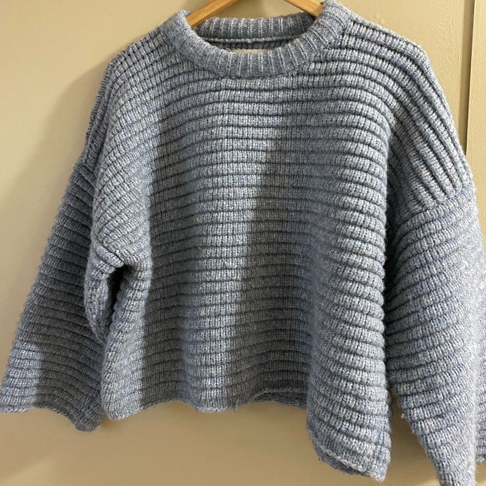 Na Nin Studios Nanin Romy Sweater one size OS, S, M, L light blue alpaca wool